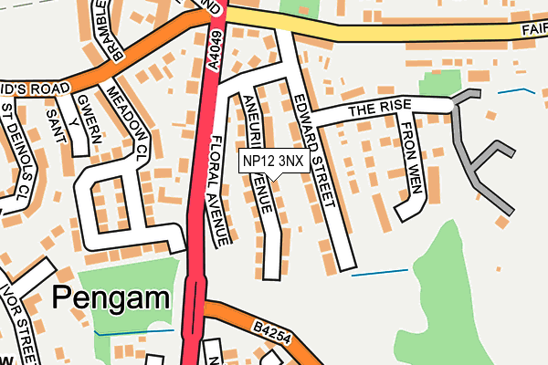 NP12 3NX map - OS OpenMap – Local (Ordnance Survey)