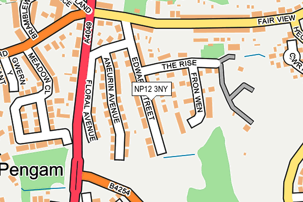 NP12 3NY map - OS OpenMap – Local (Ordnance Survey)