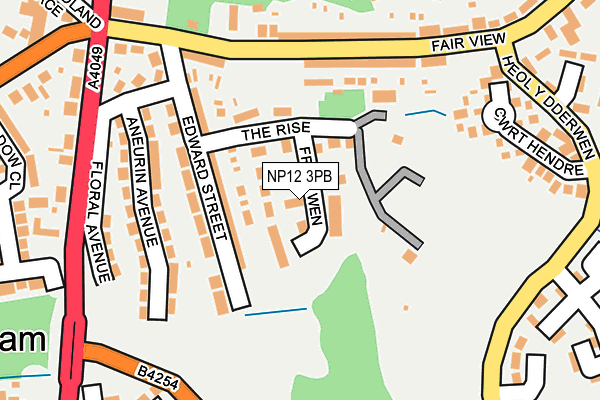 NP12 3PB map - OS OpenMap – Local (Ordnance Survey)