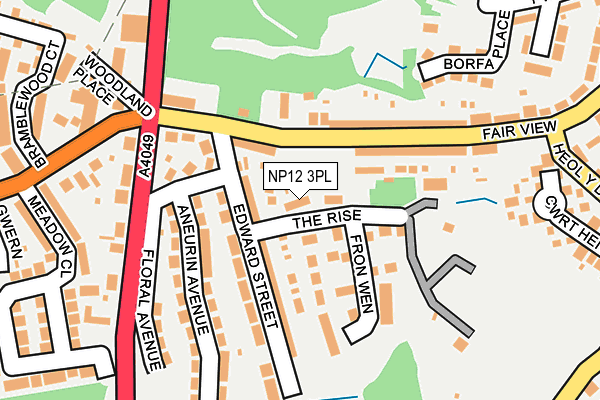 NP12 3PL map - OS OpenMap – Local (Ordnance Survey)