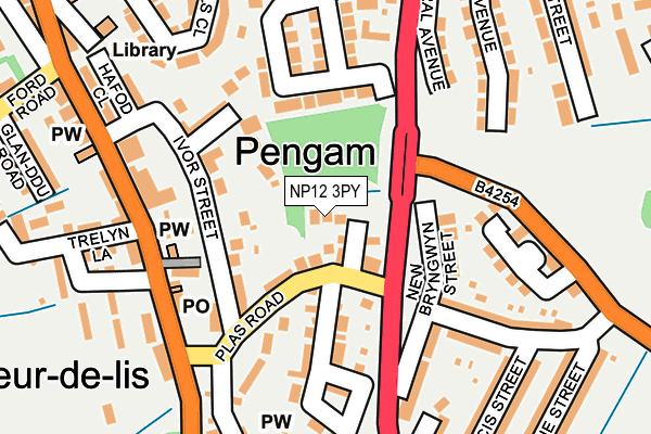 NP12 3PY map - OS OpenMap – Local (Ordnance Survey)