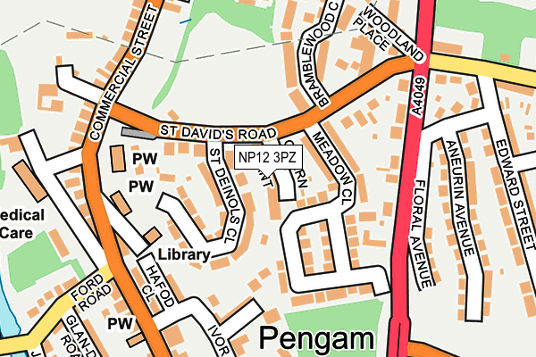 NP12 3PZ map - OS OpenMap – Local (Ordnance Survey)