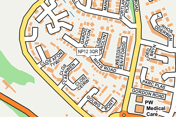 NP12 3QR map - OS OpenMap – Local (Ordnance Survey)