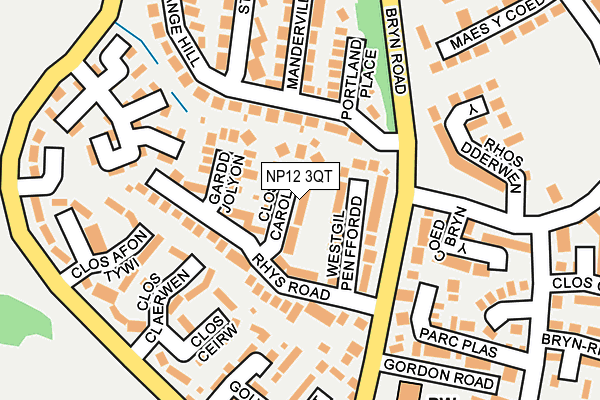NP12 3QT map - OS OpenMap – Local (Ordnance Survey)