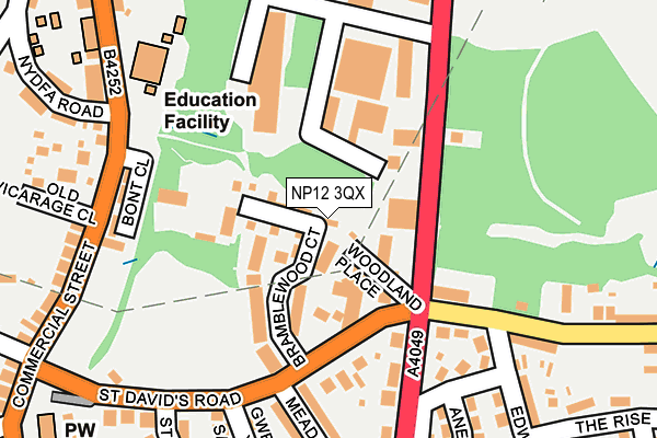 NP12 3QX map - OS OpenMap – Local (Ordnance Survey)