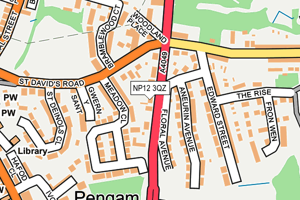NP12 3QZ map - OS OpenMap – Local (Ordnance Survey)