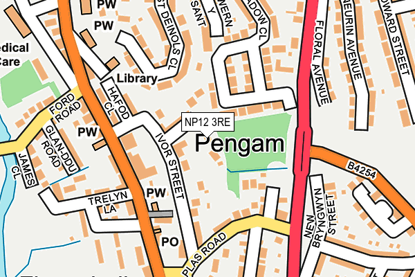 NP12 3RE map - OS OpenMap – Local (Ordnance Survey)