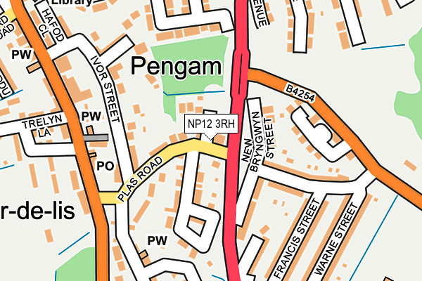 NP12 3RH map - OS OpenMap – Local (Ordnance Survey)