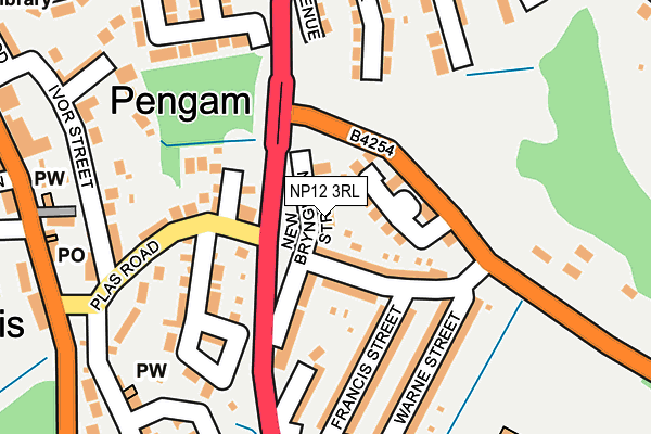 NP12 3RL map - OS OpenMap – Local (Ordnance Survey)