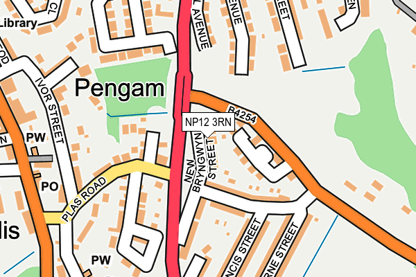 NP12 3RN map - OS OpenMap – Local (Ordnance Survey)