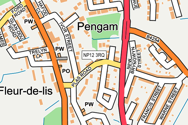 NP12 3RQ map - OS OpenMap – Local (Ordnance Survey)