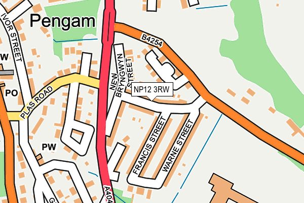NP12 3RW map - OS OpenMap – Local (Ordnance Survey)