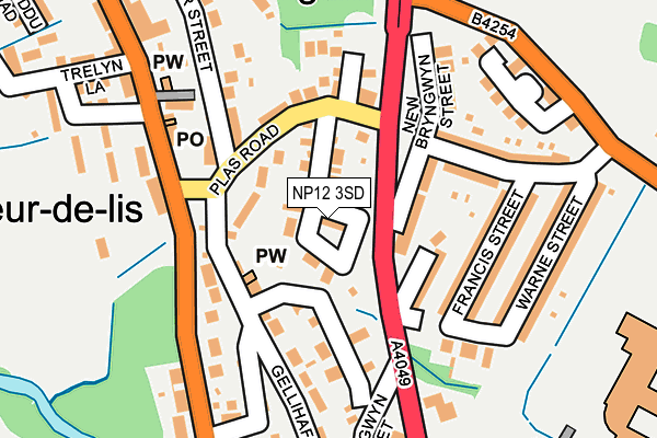 NP12 3SD map - OS OpenMap – Local (Ordnance Survey)