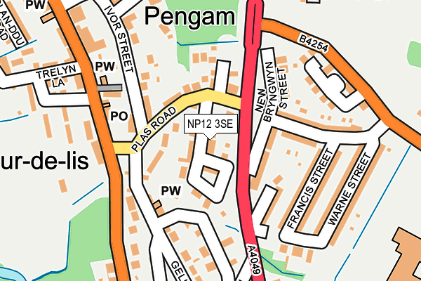 NP12 3SE map - OS OpenMap – Local (Ordnance Survey)