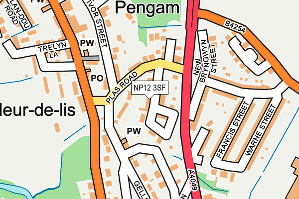 NP12 3SF map - OS OpenMap – Local (Ordnance Survey)