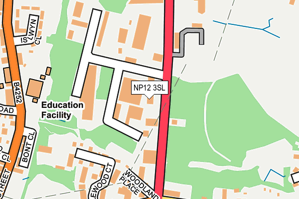 NP12 3SL map - OS OpenMap – Local (Ordnance Survey)