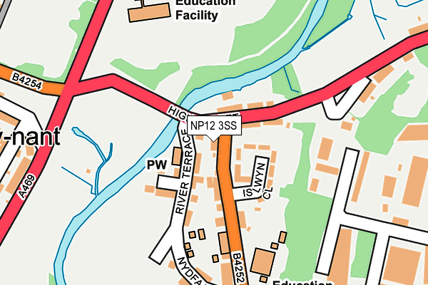 NP12 3SS map - OS OpenMap – Local (Ordnance Survey)