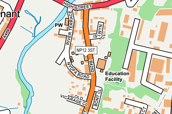 NP12 3ST map - OS OpenMap – Local (Ordnance Survey)