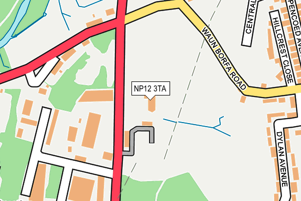 NP12 3TA map - OS OpenMap – Local (Ordnance Survey)