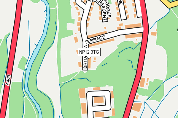 NP12 3TG map - OS OpenMap – Local (Ordnance Survey)