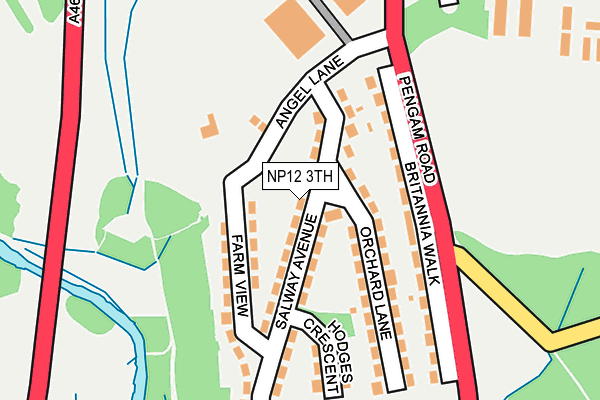 NP12 3TH map - OS OpenMap – Local (Ordnance Survey)