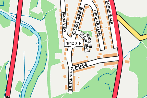 NP12 3TN map - OS OpenMap – Local (Ordnance Survey)