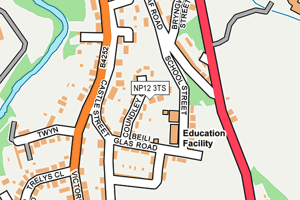 NP12 3TS map - OS OpenMap – Local (Ordnance Survey)