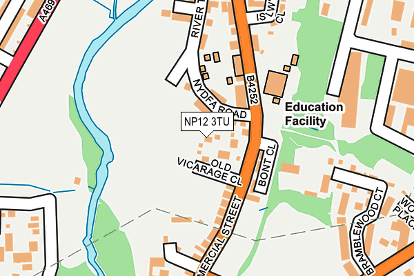 NP12 3TU map - OS OpenMap – Local (Ordnance Survey)