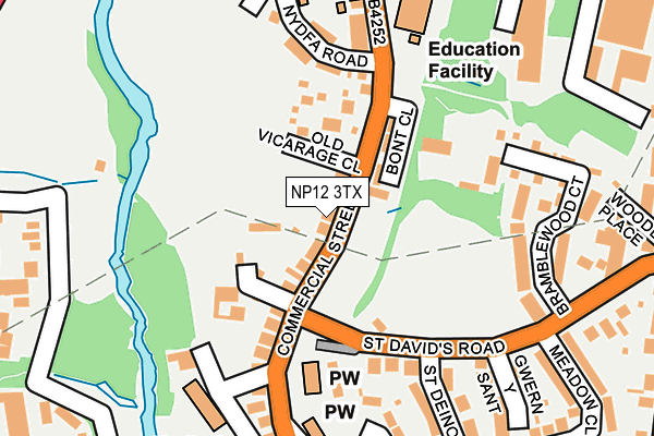 NP12 3TX map - OS OpenMap – Local (Ordnance Survey)
