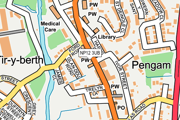 NP12 3UB map - OS OpenMap – Local (Ordnance Survey)