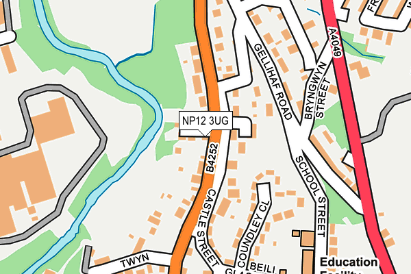 NP12 3UG map - OS OpenMap – Local (Ordnance Survey)