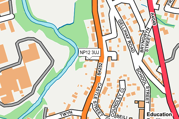 NP12 3UJ map - OS OpenMap – Local (Ordnance Survey)