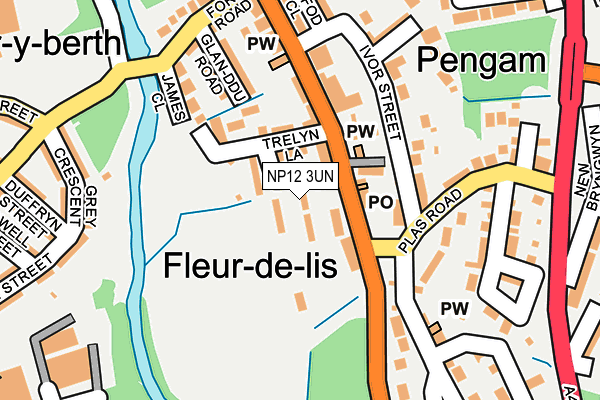 NP12 3UN map - OS OpenMap – Local (Ordnance Survey)