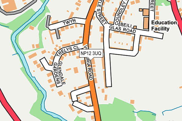 NP12 3UQ map - OS OpenMap – Local (Ordnance Survey)