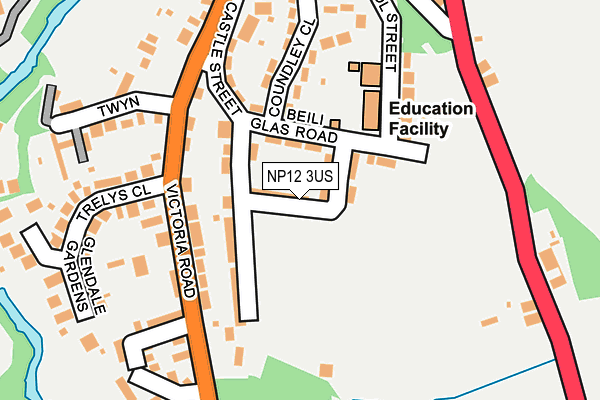 NP12 3US map - OS OpenMap – Local (Ordnance Survey)