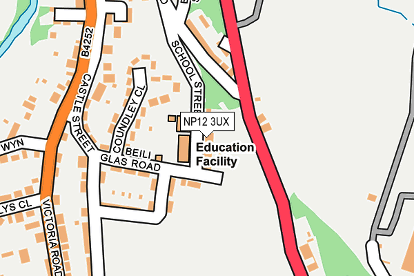 NP12 3UX map - OS OpenMap – Local (Ordnance Survey)