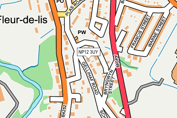 NP12 3UY map - OS OpenMap – Local (Ordnance Survey)