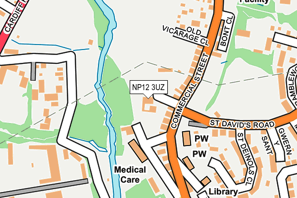 NP12 3UZ map - OS OpenMap – Local (Ordnance Survey)