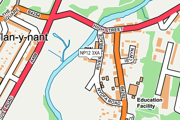 NP12 3XA map - OS OpenMap – Local (Ordnance Survey)