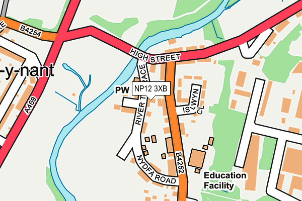 NP12 3XB map - OS OpenMap – Local (Ordnance Survey)