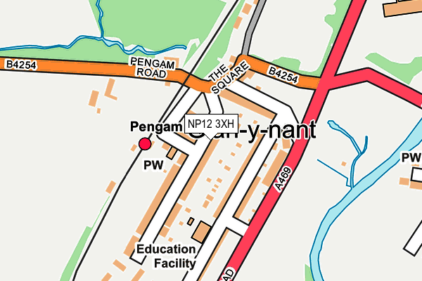 NP12 3XH map - OS OpenMap – Local (Ordnance Survey)