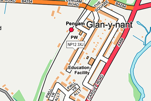 NP12 3XJ map - OS OpenMap – Local (Ordnance Survey)