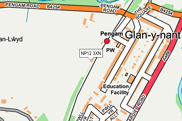 NP12 3XN map - OS OpenMap – Local (Ordnance Survey)