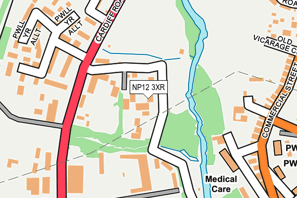 NP12 3XR map - OS OpenMap – Local (Ordnance Survey)