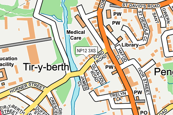 NP12 3XS map - OS OpenMap – Local (Ordnance Survey)