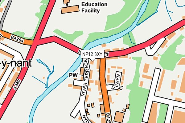 NP12 3XY map - OS OpenMap – Local (Ordnance Survey)