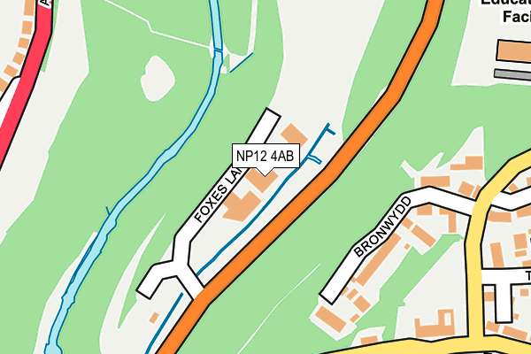 NP12 4AB map - OS OpenMap – Local (Ordnance Survey)