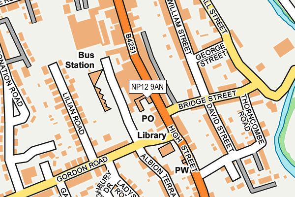 NP12 9AN map - OS OpenMap – Local (Ordnance Survey)
