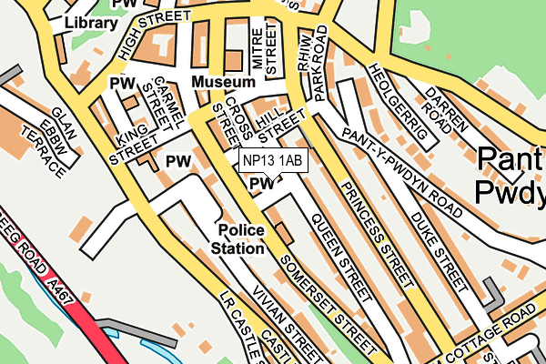 NP13 1AB map - OS OpenMap – Local (Ordnance Survey)