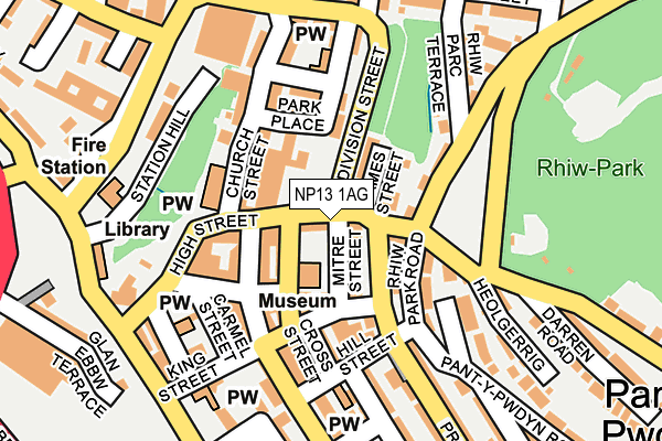 NP13 1AG map - OS OpenMap – Local (Ordnance Survey)